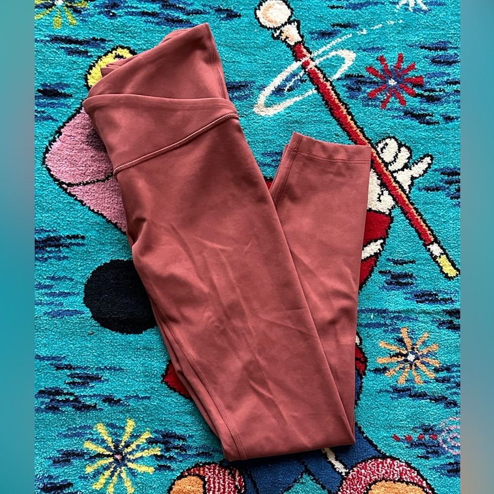 Lululemon Rust Red Cropped Leggings